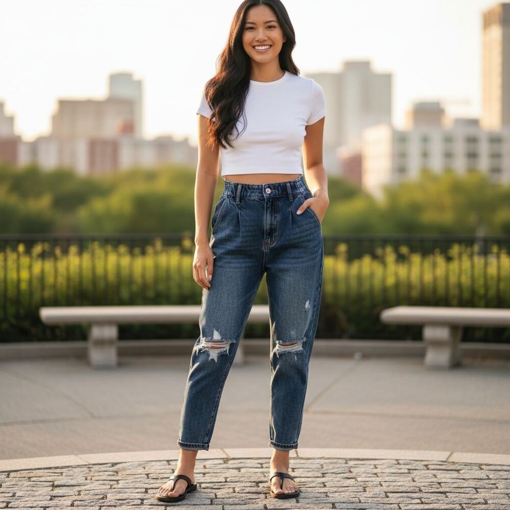 NWT YMI Balloon Fit Authentic Denim Jeans Size 3/26 Rue21 Dream Collection